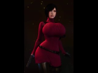 ada wong - big tits; big boobs; big breasts; 3d sex porno hentai; (by @vaako) [resident evil]